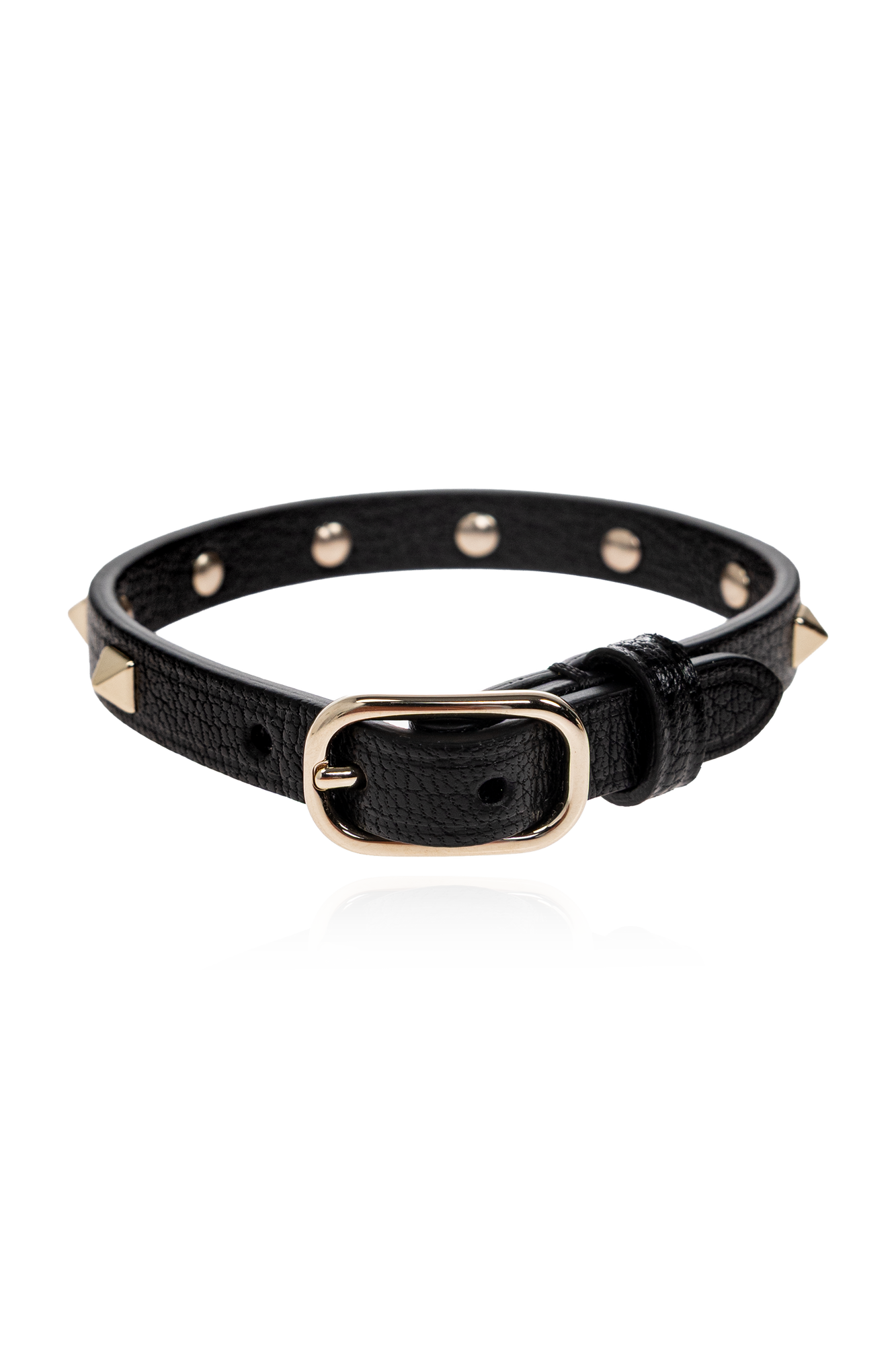 Black Leather bracelet with studs Valentino Garavani - Vitkac France